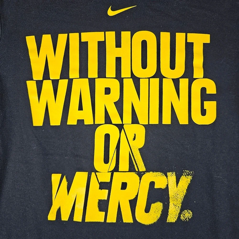 Nike Kobe Bryant Shirt Mens Medium Black Short Sleeve Without Warning or Mercy